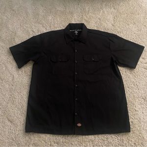 Men’s Dickies Flex Black Button Down Shirt NWOT